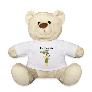 Angehende Friseurin in Ausbildung für Baby Azubine - Teddy - Weiß - Vorne