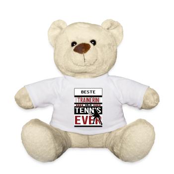 Tennis Trainerin Beste Tennistrainerin Verein - Teddy - Weiß - Vorne