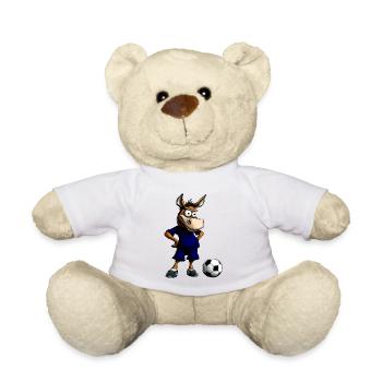 Football Âne bleu - Nounours - blanc - Devant