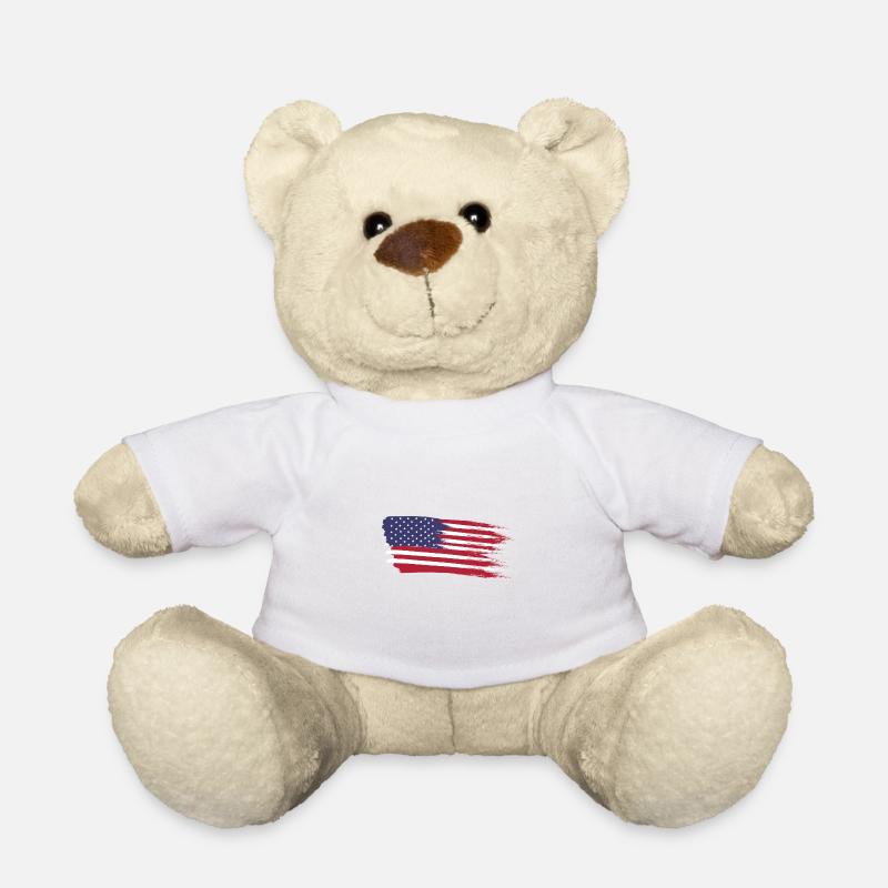 USA flagge - Teddy - Weiß
