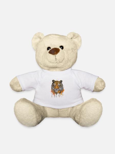 Tiger - Eye Of The Tiger - Geschenkidee - Teddy - Weiß
