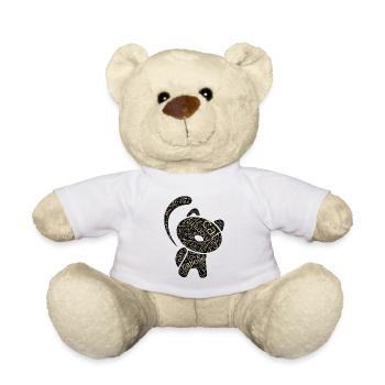 Cute Love - Cat Mommy - Wordcloud - Gift - Teddy Bear - white - Front