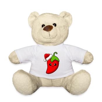 Chilli Weihnachten Comic Xmas - Teddy - Weiß - Vorne