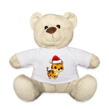 Tiger Comic Christmas - Teddy Bear - white - Front