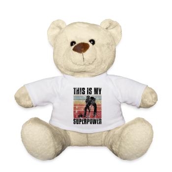 Curling is my Superpower Curler Eisstockschießen - Teddy Bear - white - Front