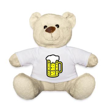 Chope de bière symbole de bière Cheers - Nounours - blanc - Devant