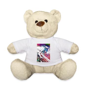 Swimming sport art #swimmer #sport - Teddy Bear - white - Front