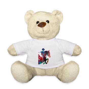 Horse Rider #rider #horse #sport - Teddy Bear - white - Front