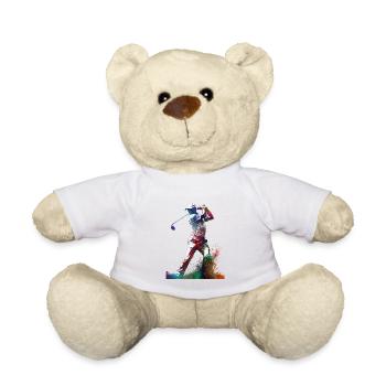 Golf player sport #golf #sport - Teddy Bear - white - Front