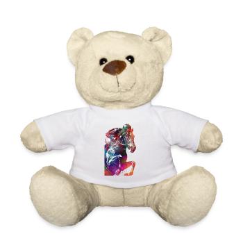 Horse Rider #rider #horse #sport - Teddy Bear - white - Front