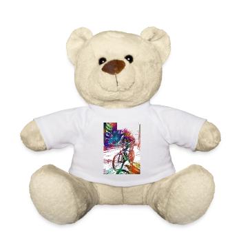 BMX rider #sport #bike - Teddy Bear - white - Front
