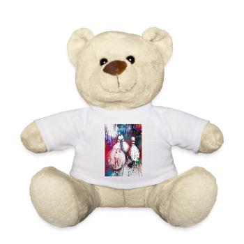 Bowlingsport Kunst #bowling #sport - Teddy - Weiß - Vorne