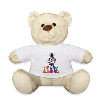 Racing car #racing #sport - Teddy Bear - white - Front