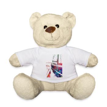 Yacht racing sport art #yachting - Teddy Bear - white - Front