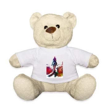 Horse Rider #rider #horse #sport - Teddy Bear - white - Front