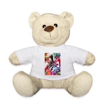 Cycling #cycling #sport #bike - Teddy Bear - white - Front