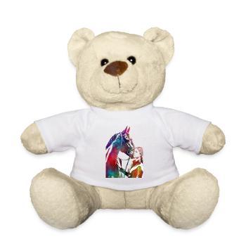 Horse Rider #rider #horse #sport - Teddy Bear - white - Front
