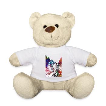 Vélo de montagne, art sportif - Nounours - blanc - Devant