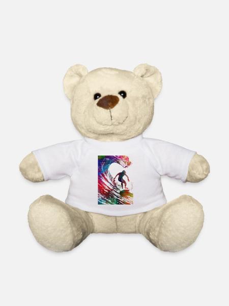 Surfeur sport art #surfer #sport - Nounours - blanc