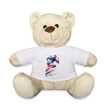 Runner sport art #runner #sport #jogging - Teddy Bear - white - Front