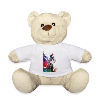 BMX rider sport art #sport #bike - Teddy Bear - white - Front