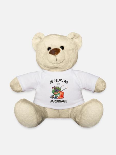 Je Peux Pas J'ai Jardinage - Nounours - blanc