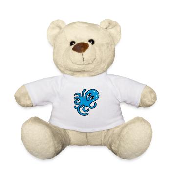 Krake - Tintenfisch 3 - Teddy - Weiß - Vorne