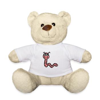 Ver de terre vilain - Nounours - blanc - Devant