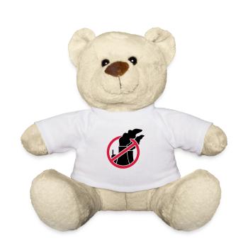 L'énergie nucléaire - non pas avec nous! - Nounours - blanc - Devant