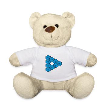 Optical illusion - Impossible figure - Teddy Bear - white - Front