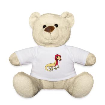 frau weiblich huebsch girl maedchen sexy eidechse - Teddy - Weiß - Vorne