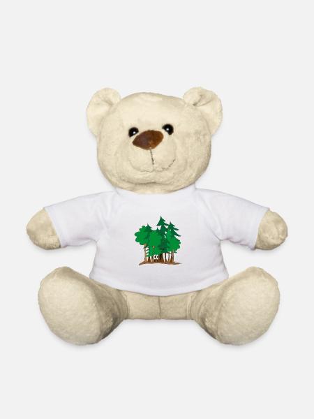 Dans la forêt - Nounours - blanc