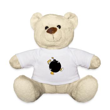 bomb explosion explode tnt dynamite dangerous - Teddy Bear - white - Front