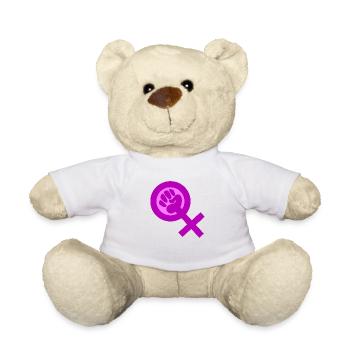 Pussy power Frauenrechte - Teddy - Weiß - Vorne