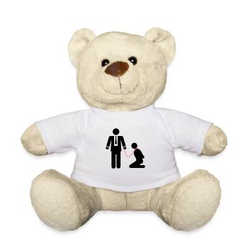 Er fuehrt ihn - Teddy - Weiß - Vorne