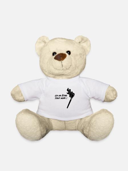 ca va etre tout noir - Nounours - blanc
