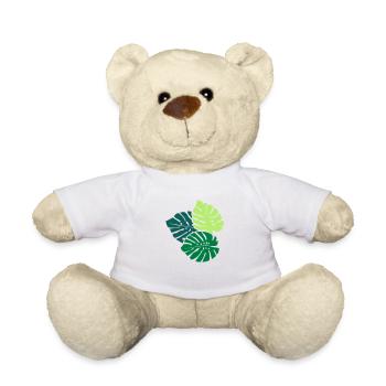 Trois Monstera Feuilles / Three Monstera Leaves (3c) - Nounours - blanc - Devant