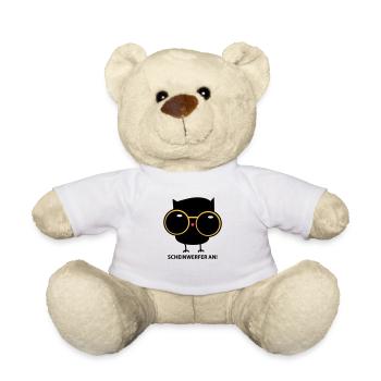 Eule mit Brille (b) - Teddy - Weiß - Vorne