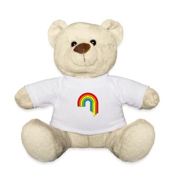 Regenbogen Rainbow - Teddy - Weiß - Vorne