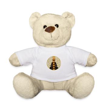 Flower of Life Meditation Chakras - Teddy Bear - white - Front
