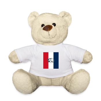Drapeau français de la pêche - pêcheur français - Nounours - blanc - Devant