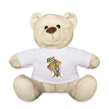 Bee and honey #bee #honey - Teddy Bear - white - Front