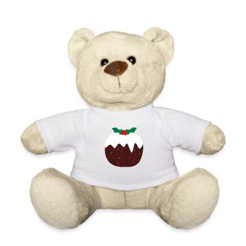 Pudding de Noël aux baies colorées - Nounours - blanc - Devant