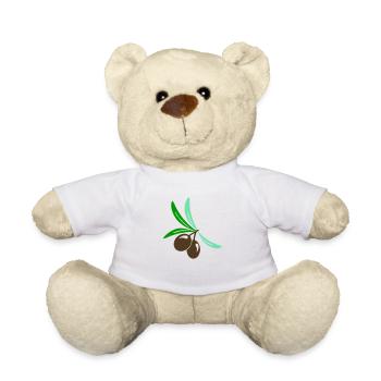 Olive 2 brin de feuille d’huile d’olive - Nounours - blanc - Devant