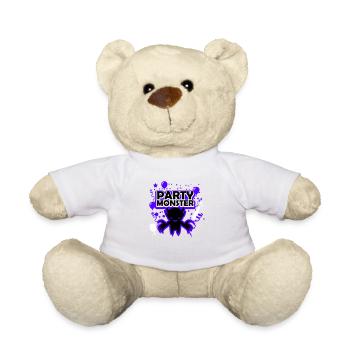Party monster dark purple - Teddy Bear - white - Front