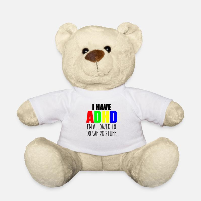 ADHS-Zitat - Teddy - Weiß