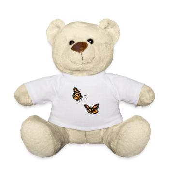 dancing butterflies - Teddy Bear - white - Front