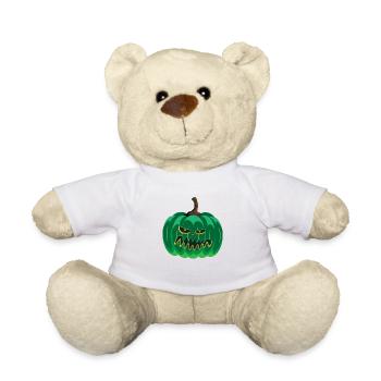 Spooky Pumpkin for Halloween - Teddy Bear - white - Front