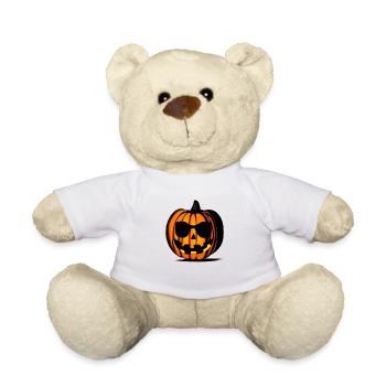 Halloween gespenstisch Kürbis Kürbislaterne 12 - Teddy - Weiß - Vorne
