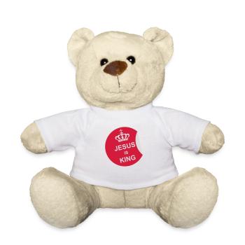 Citation de Jésus est roi - Nounours - blanc - Devant